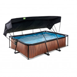Piscine 300 x 200 x 65 cm - avec pompe filtrante et voile d'ombrage - EXIT TOYS