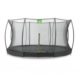Trampoline enterré Silhouette ø427cm avec filet de sécurité - EXIT TOYS
