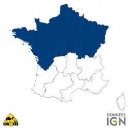 TOPO IGN Globe - 1/2 de France 1/25 000 NORD