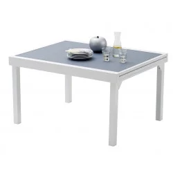 Table Modulo 6/10 personnes blanc/gris perle