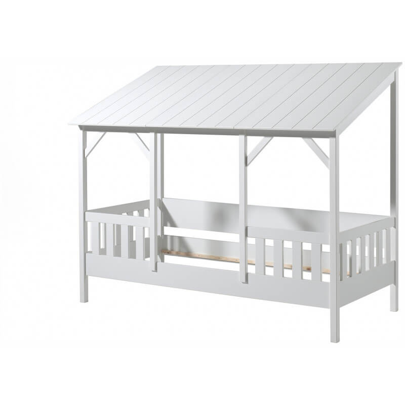 Lit cabane en pin HOUSEBED blanc