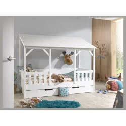 Ensemble lit cabane Housebed + lit gigogne