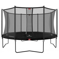 Trampoline Favorit Regular 430 Black avec filet de protection Comfort - BERG