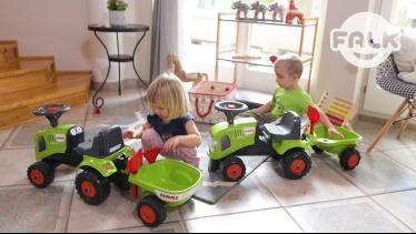 Tracteur Baby Claas avec remorque Falk : King Jouet, Porteurs